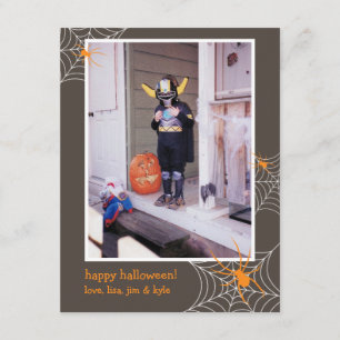 Carte Photo faite sur commande Halloween d'araignée de