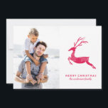 Carte photo Festive Reindeer<br><div class="desc">Carte de voeux photo de noël avec un renne.</div>