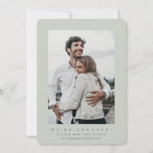 Carte photo Fiançailles moderne minimaliste