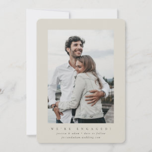 Carte photo Fiançailles moderne minimaliste