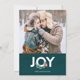 Carte photo floral de vacances de joie