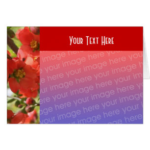 Carte photo floral des fleurs rouges