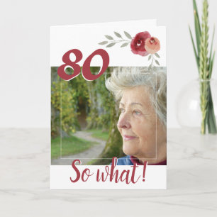 Carte Photo floral pour 80e anniversaire inspirant