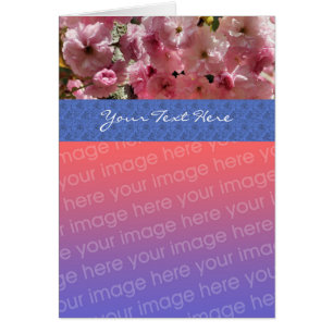 Carte photo floral rose fleuri