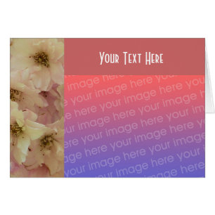 Carte photo floral rose pâle