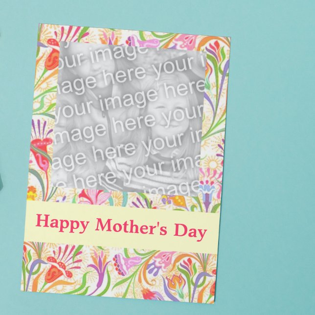 Carte Photo florale personnalisable (Créateur téléchargé)