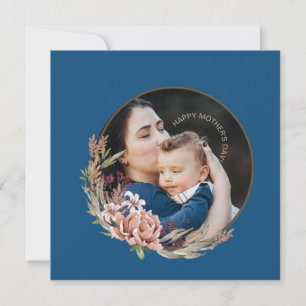 Carte photo florale pour la fête des mères pour fi
