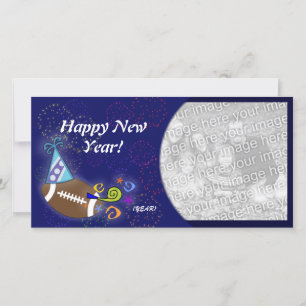 Carte photo - Football de Nouvel An