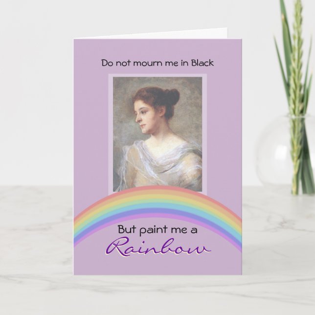 Carte photo funéraire personnalisable (vivant) (Devant)