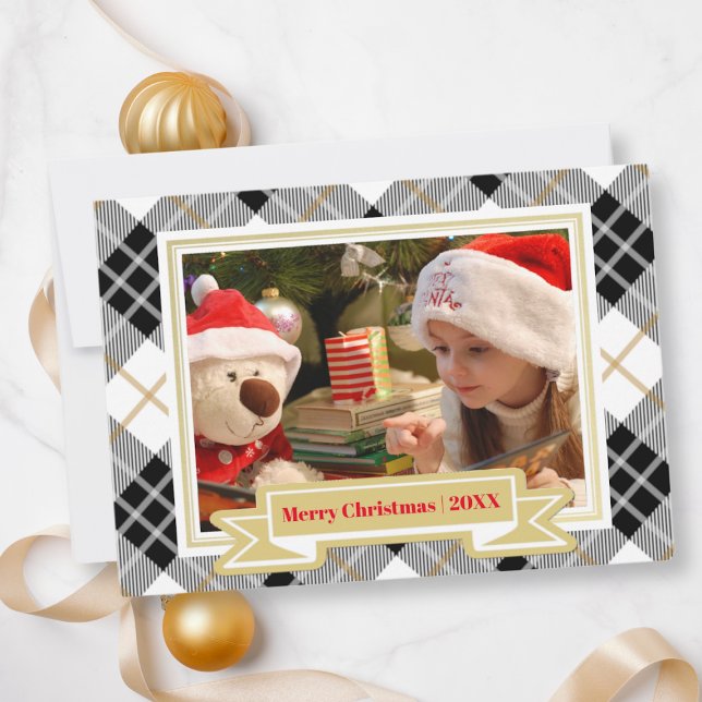 Carte photo Gold Winter Plated Christmas (Créateur téléchargé)