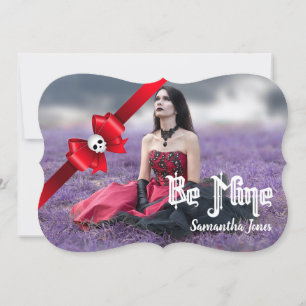 Carte photo gothique de Saint-Valentin d'amour de