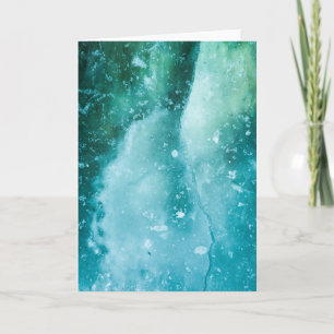 Carte Photo Green Turquoise Ice Art