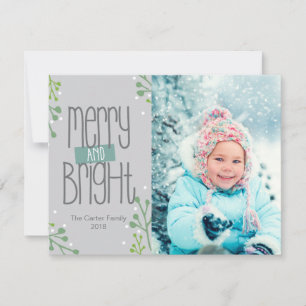 Carte photo Grise Joyeuse et Lumineuse