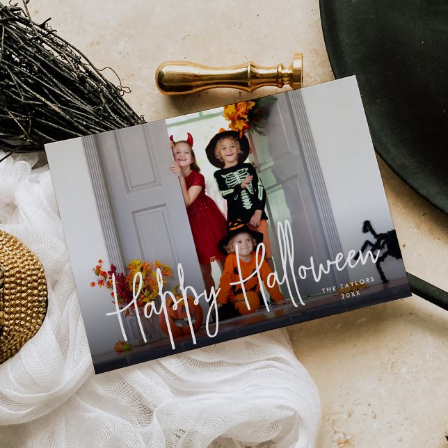 Carte photo Halloween de script esquissé (Créateur téléchargé)
