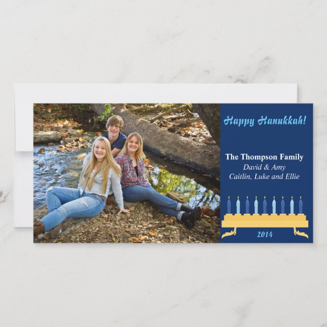 Carte photo Hanukkah 8"x4" (Devant)