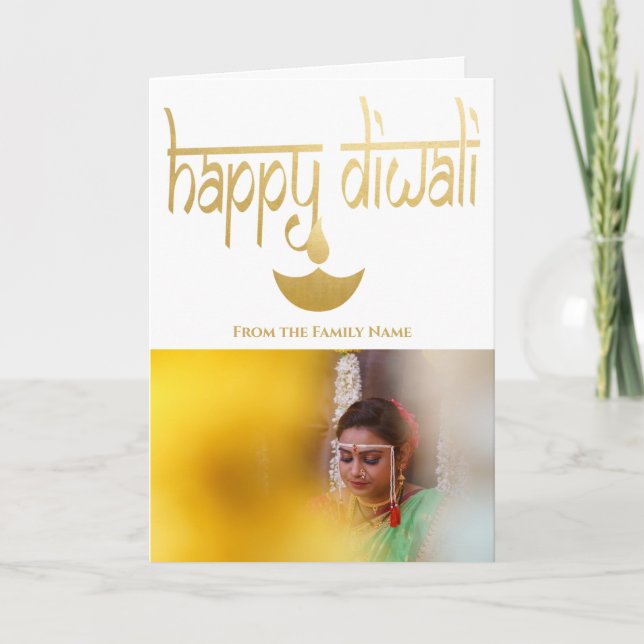 Carte Photo Happy Diwali personnalisée (Devant)
