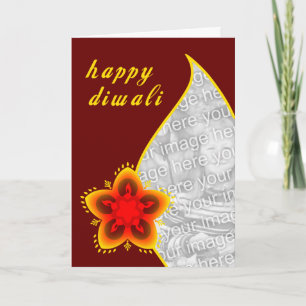 carte photo heureux de diwali : fenêtre légère