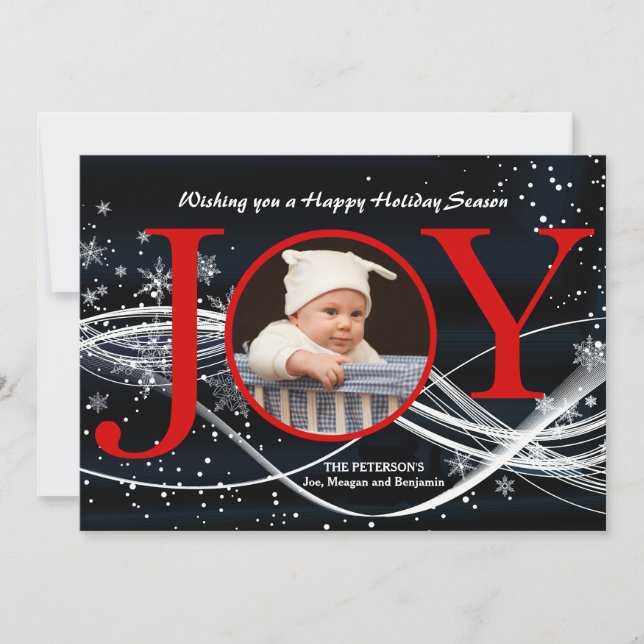 Carte photo Holiday Joy (Devant)