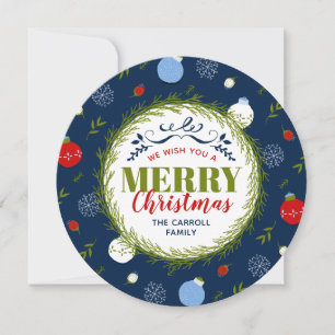 Carte photo Holiday Whimy Round Christmas
