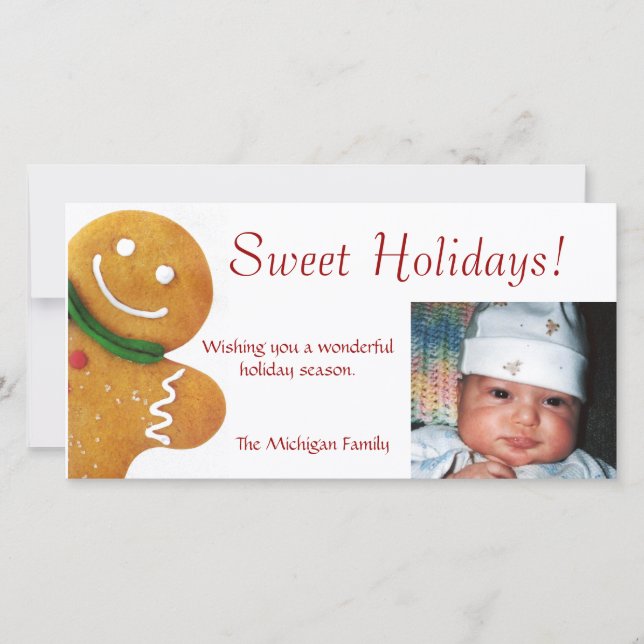 Carte photo homme de pain d'épices (Devant)