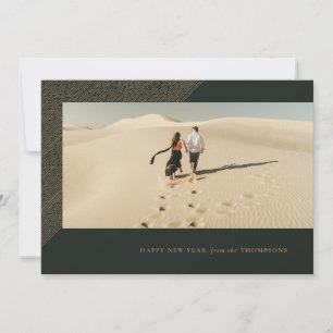 Carte photo horizontal de la nouvelle année