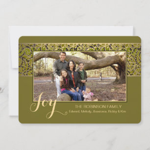 Carte photo horizontale Holiday Glitz