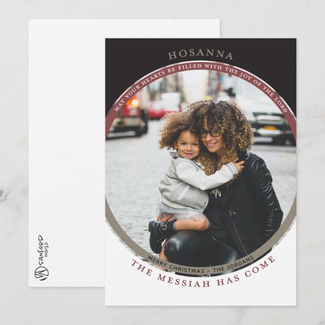 Carte photo Hosanna (Devant / Derrière)