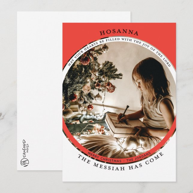 Carte photo Hosanna (Devant / Derrière)