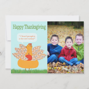 Carte photo humoristique de Thanksgiving - TBO