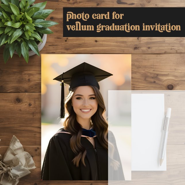 Carte photo insérée pour invitation de remise de d (Créateur téléchargé)