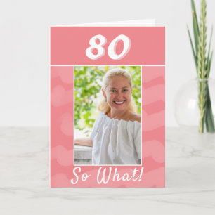 Carte Photo Inspiration Aquarelle Rose 80e Anniversaire