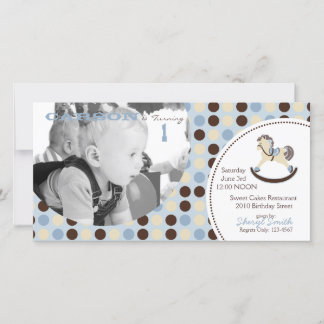 Carte photo Invitation Cheval-Roche