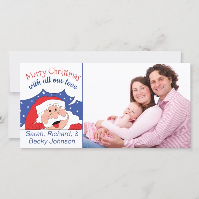 Carte photo Le Père Noël dit... (Devant)