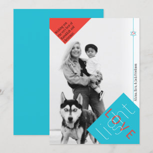 Carte photo Light & Love Hanoukka & Christmas