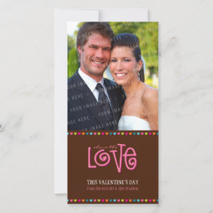 CARTE PHOTO LOVE TENDANCE :: LETTRES D'AMOUR 4P