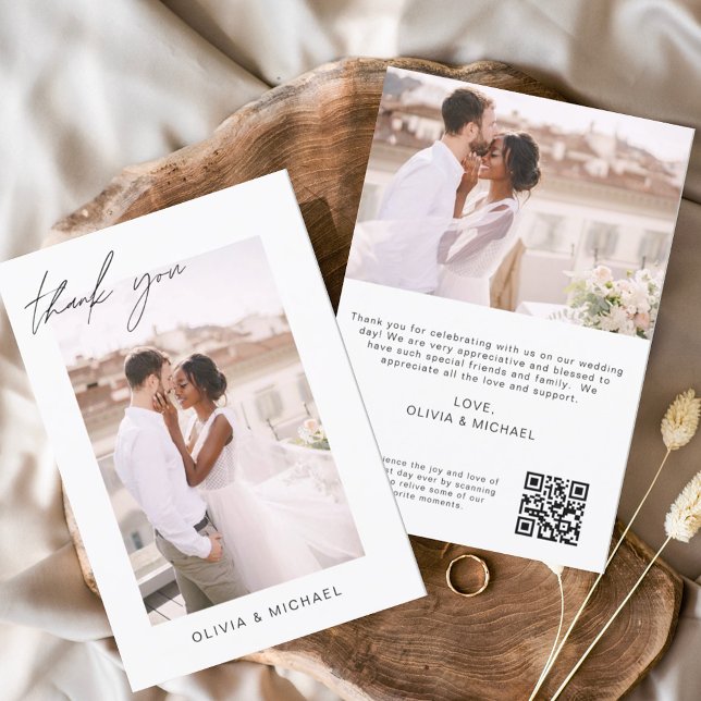 Carte photo Mariage de Merci de code QR (Créateur téléchargé)