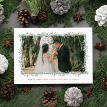 Carte photo Mariage de Noël
