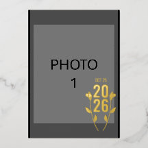 Carte photo mariage Faire-part Gold Foil