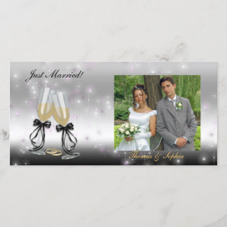Carte photo Mariage Goblets Sparkle