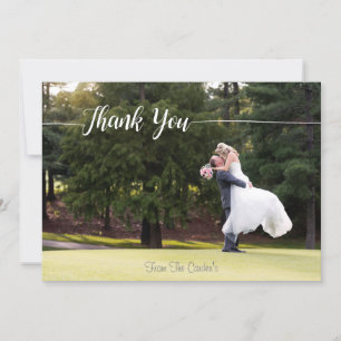 Carte photo Mariage Merci avec script moderne
