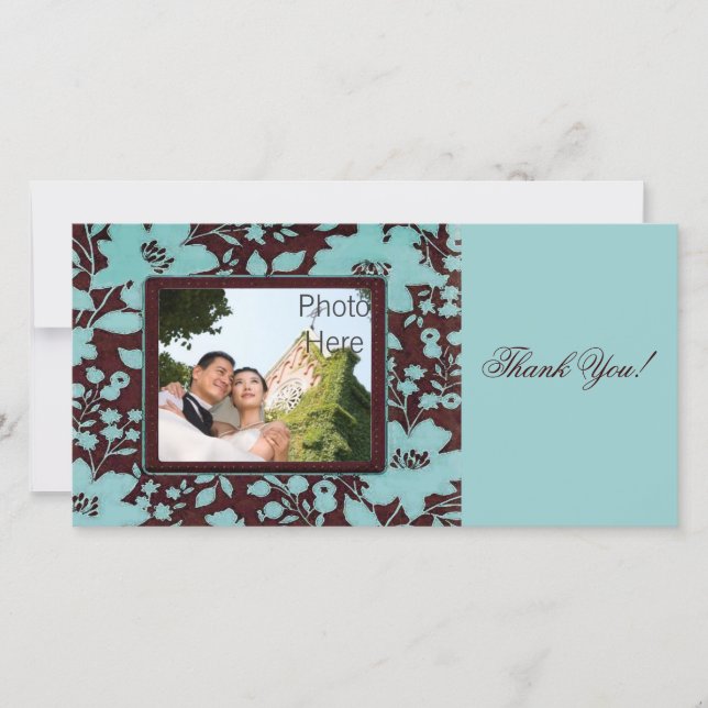 Carte photo ~ Mariage Merci Pic Insérer (Devant)