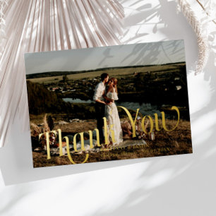 Carte photo Mariage Merci Tourbillonnant classique