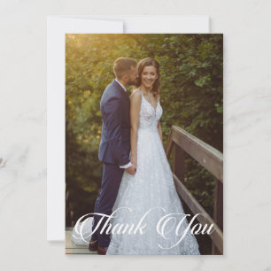 Carte Photo Mariage simple Ajouter votre Merci de voeux