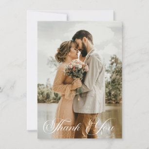 Carte Photo Mariage simple Ajouter votre Merci de voeux