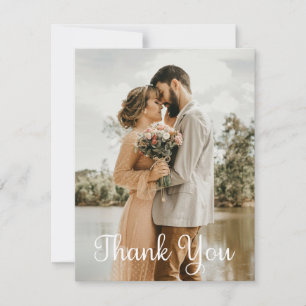Carte Photo Mariage simple Ajouter votre Merci de voeux