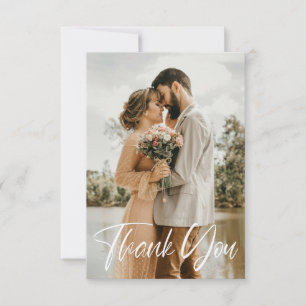 Carte Photo Mariage simple Ajouter votre Merci de voeux