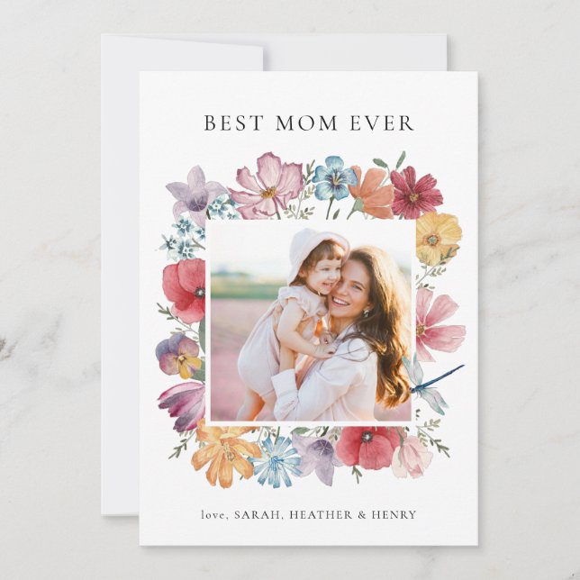 Carte Photo Meilleure Maman (Devant)
