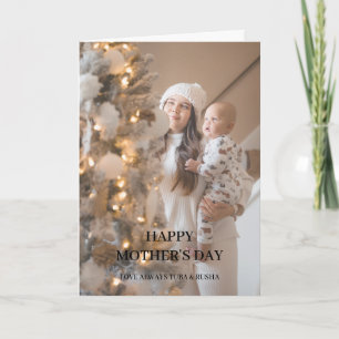 Carte Photo Meilleure Maman Moderne Minimaliste Fête des