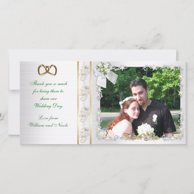 Carte photo Merci Mariage (Devant)