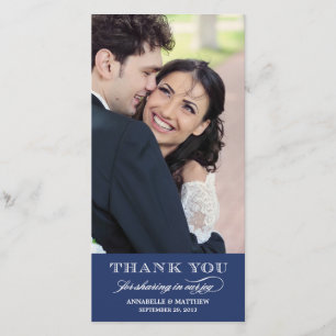 Carte photo Merci Mariage classique